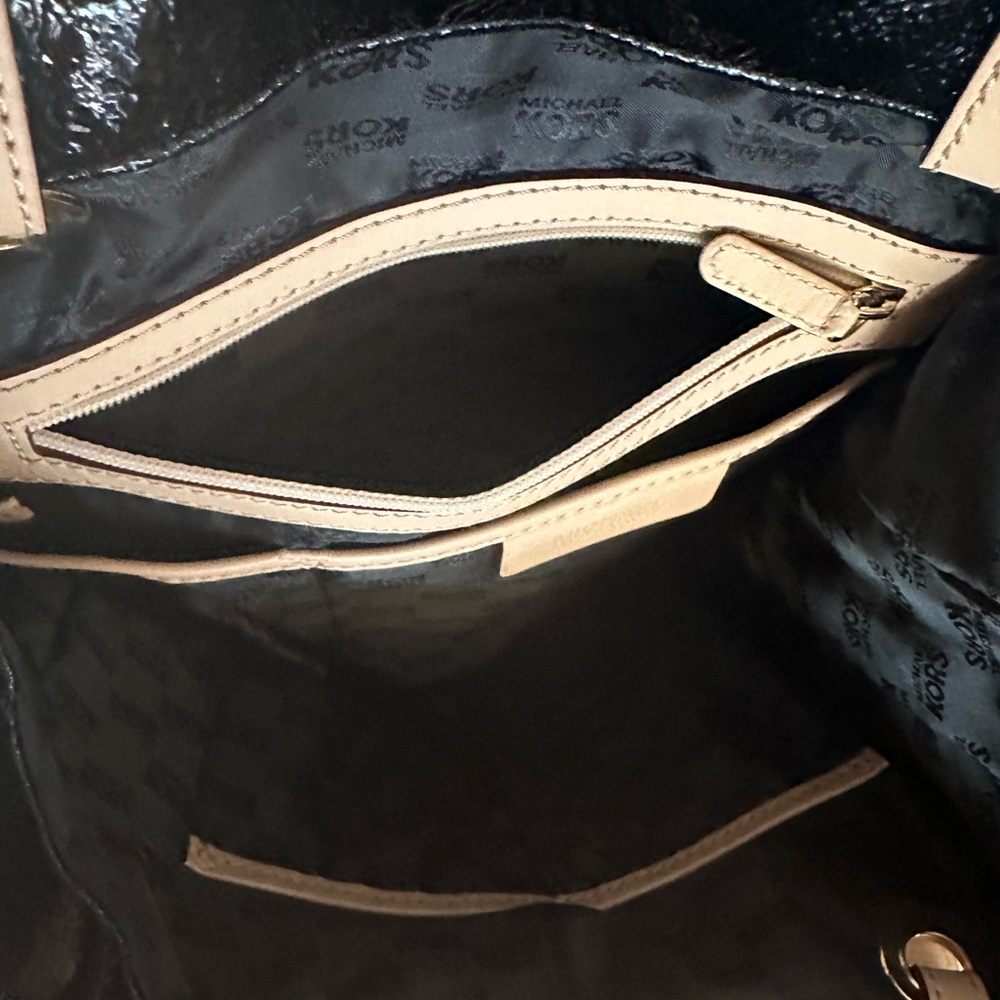 Michael Kors Black Patent Leather Tote Bag - Picture 10 of 11